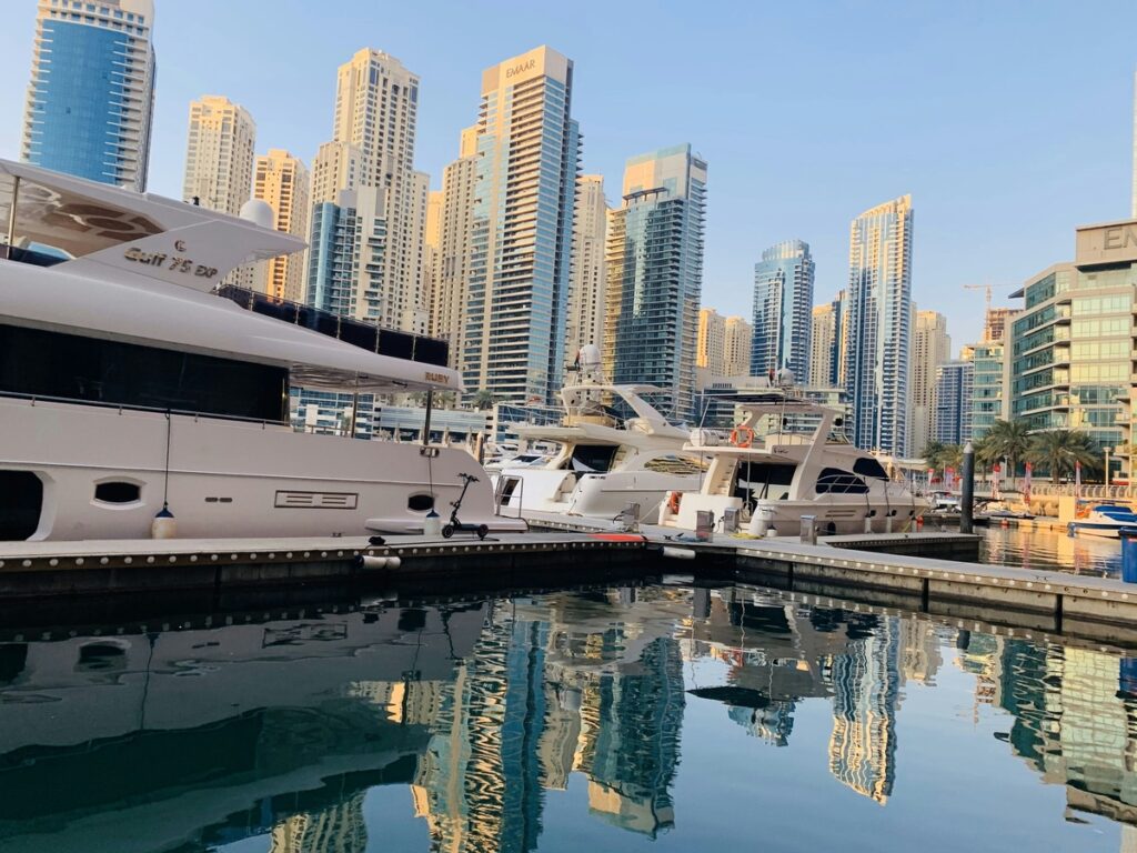 boats docked at a marina