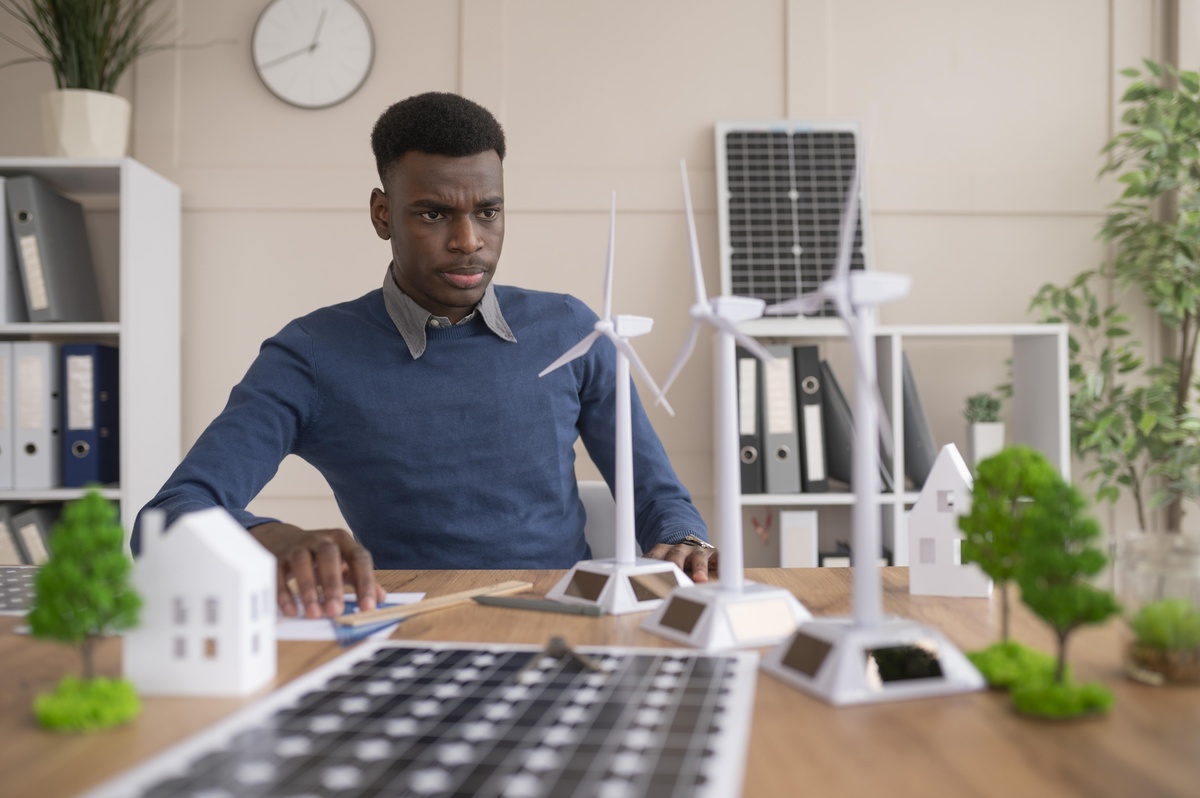 Man working at environment project