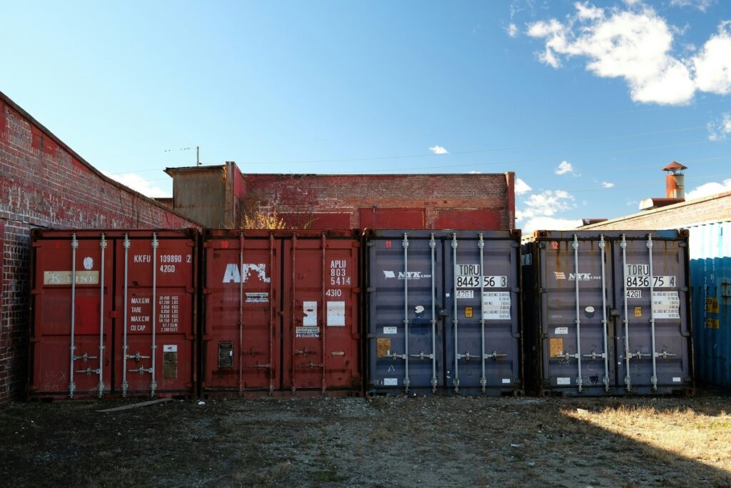 Shipping containers lined