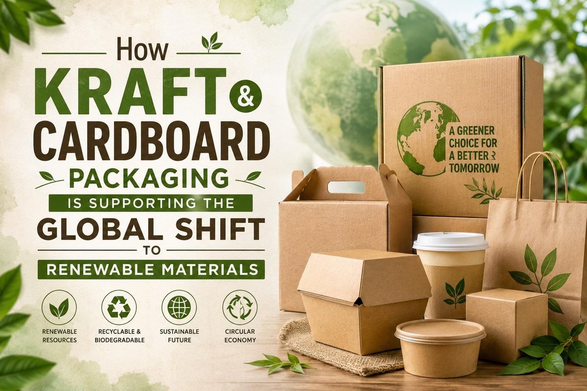 kraft cardboard packaging renewable materials